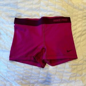 Pink Nike Pro Shorts